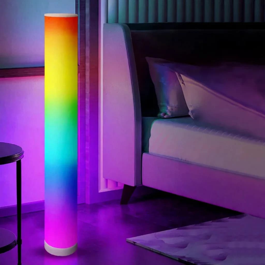 RGB подова лампа цилиндър с дистанционно управление и синхронизация с музика