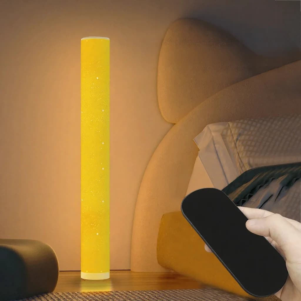RGB LED подова лампа със звезден мотив, дистанционно и приложение