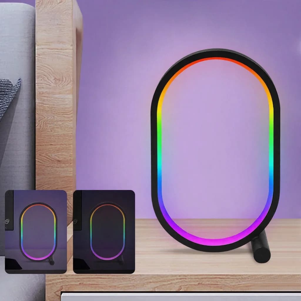 RGB настолна лампа със синхронизиране с музика, управление чрез приложение и светлини, реагиращи на звук