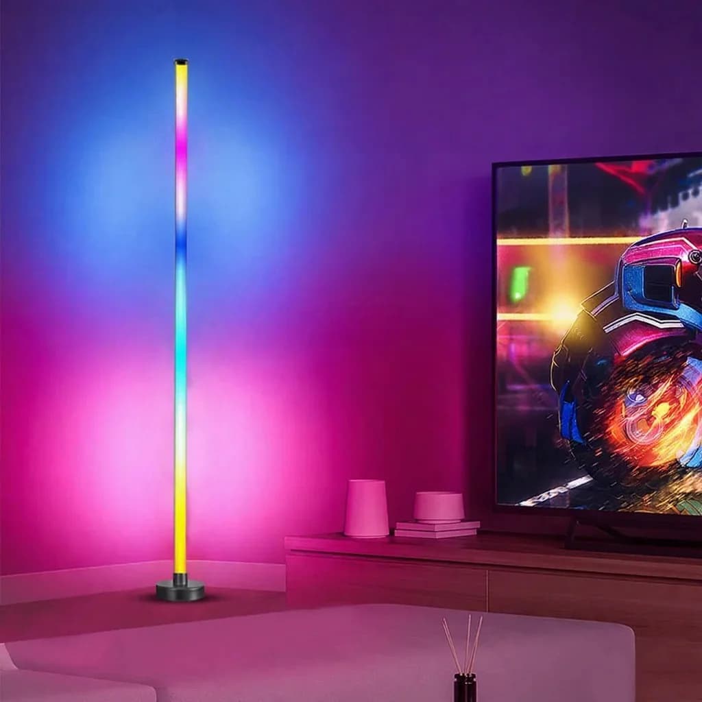 RGB подова лампа с променящи се цветове, синхрон с музика и управление чрез приложение