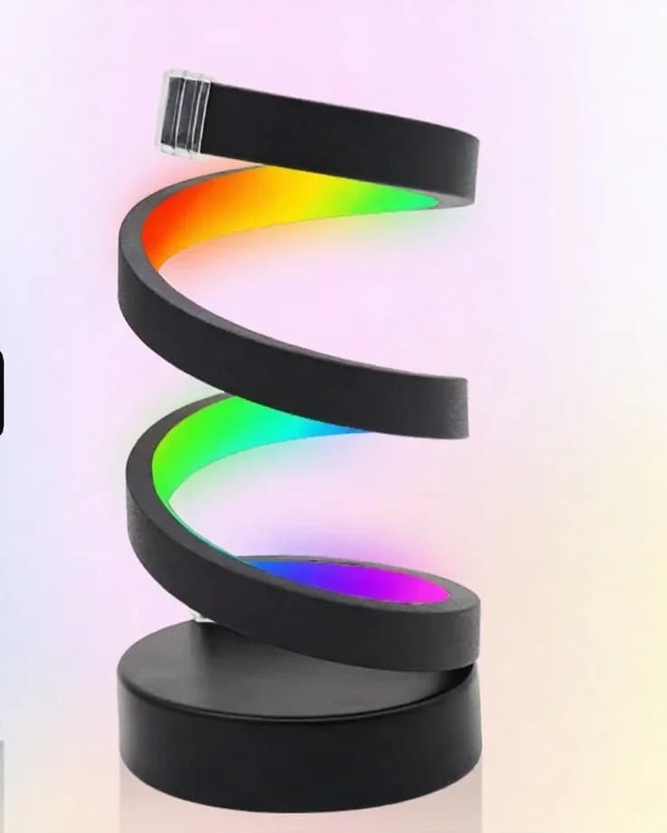 Спираловидна RGB лампа за атмосфера с реакция на звук и приложение