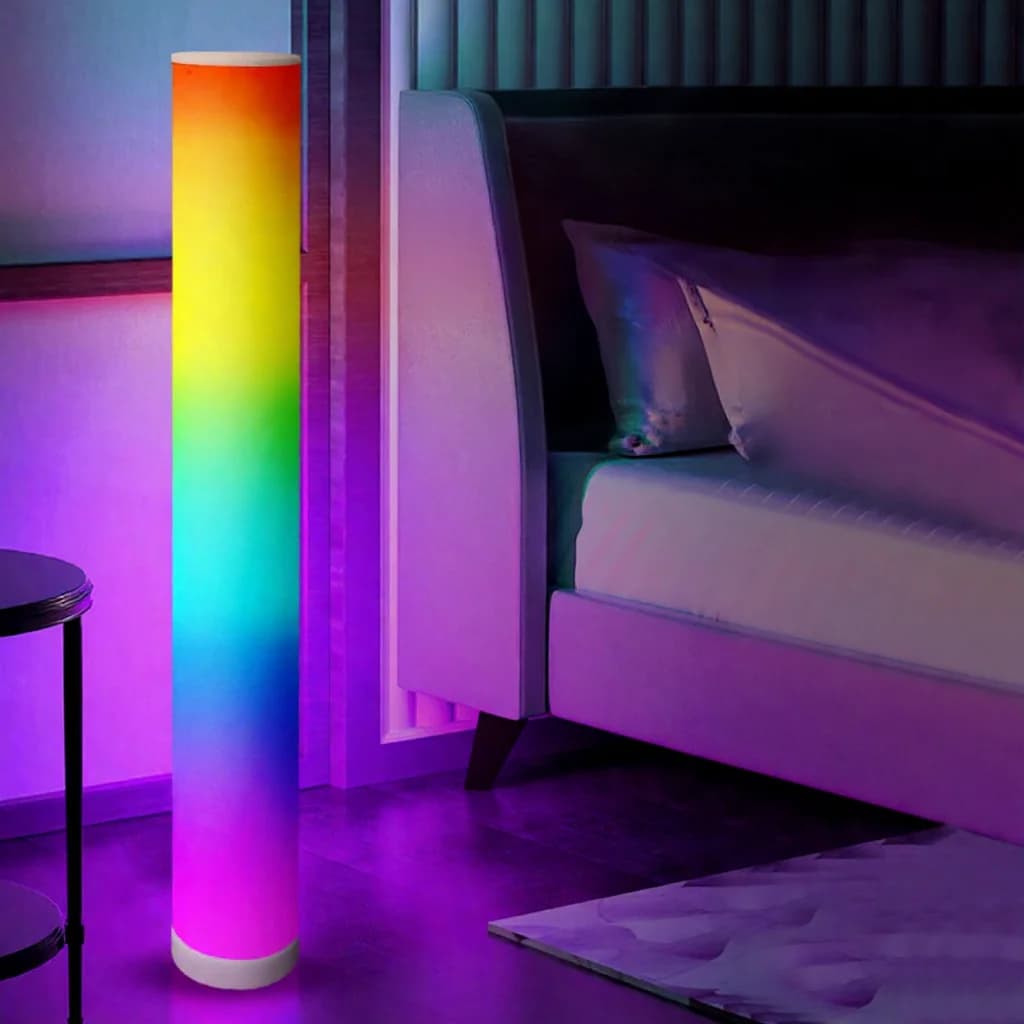 RGB подова лампа цилиндър с дистанционно управление и синхронизация с музика