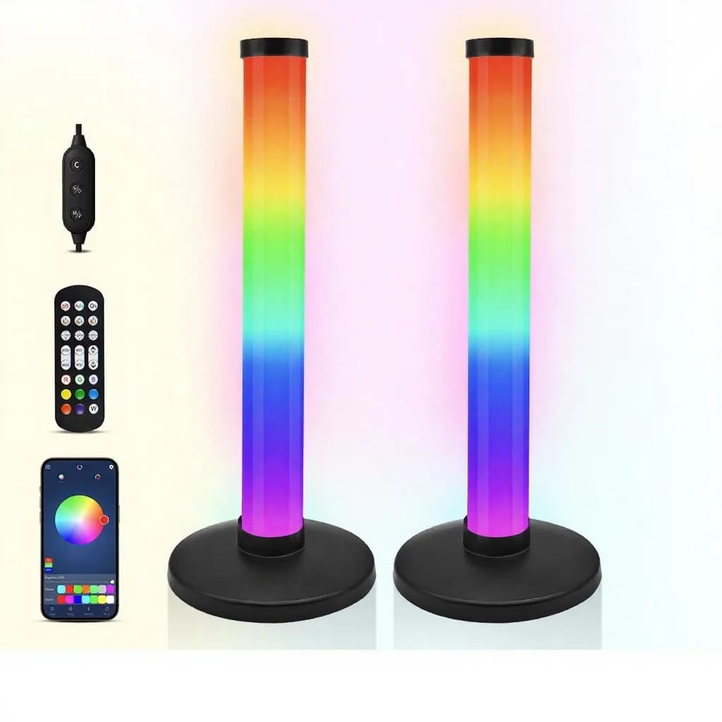 RGB светлина за атмосфера със звукова синхронизация и приложение за бюро
