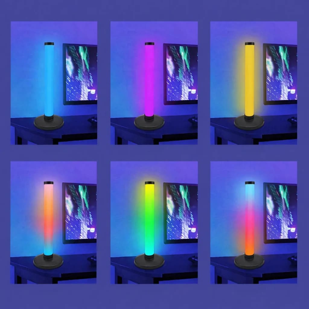 RGB светлина за атмосфера с реакция на звук за геймърски плот
