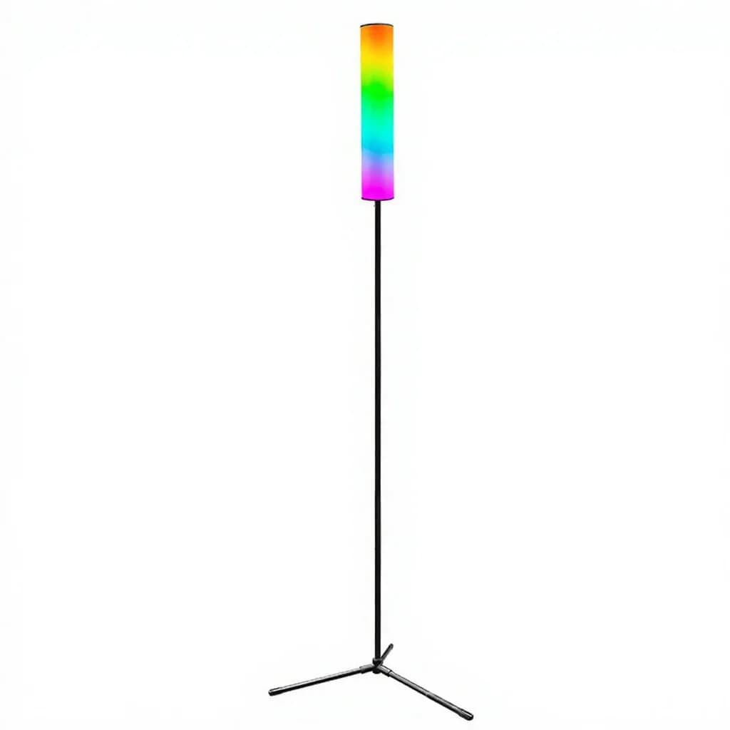 RGB LED подова лампа тип трипод с дистанционно управление за спалня и дневна
