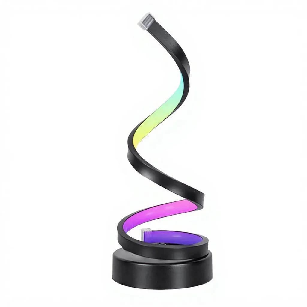 Спираловидна RGB лампа за атмосфера с реакция на звук и приложение