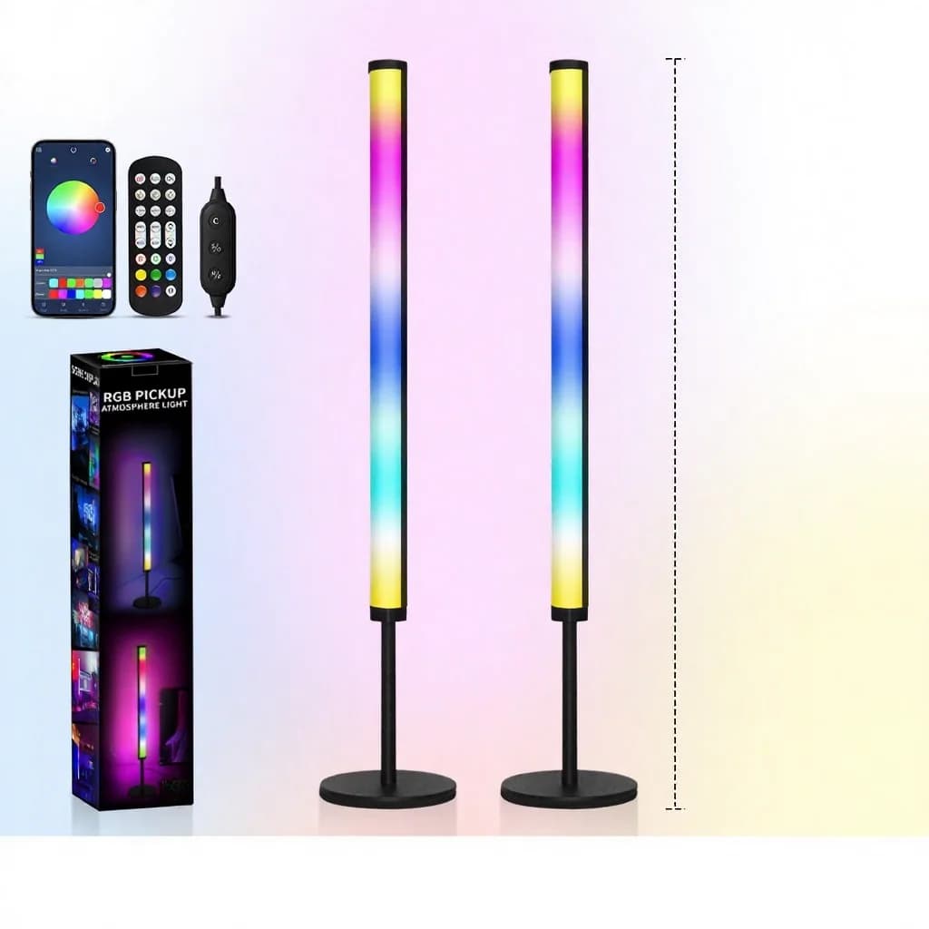 RGB LED настолна атмосферна лампа със синхронизация на музиката и управление чрез приложение