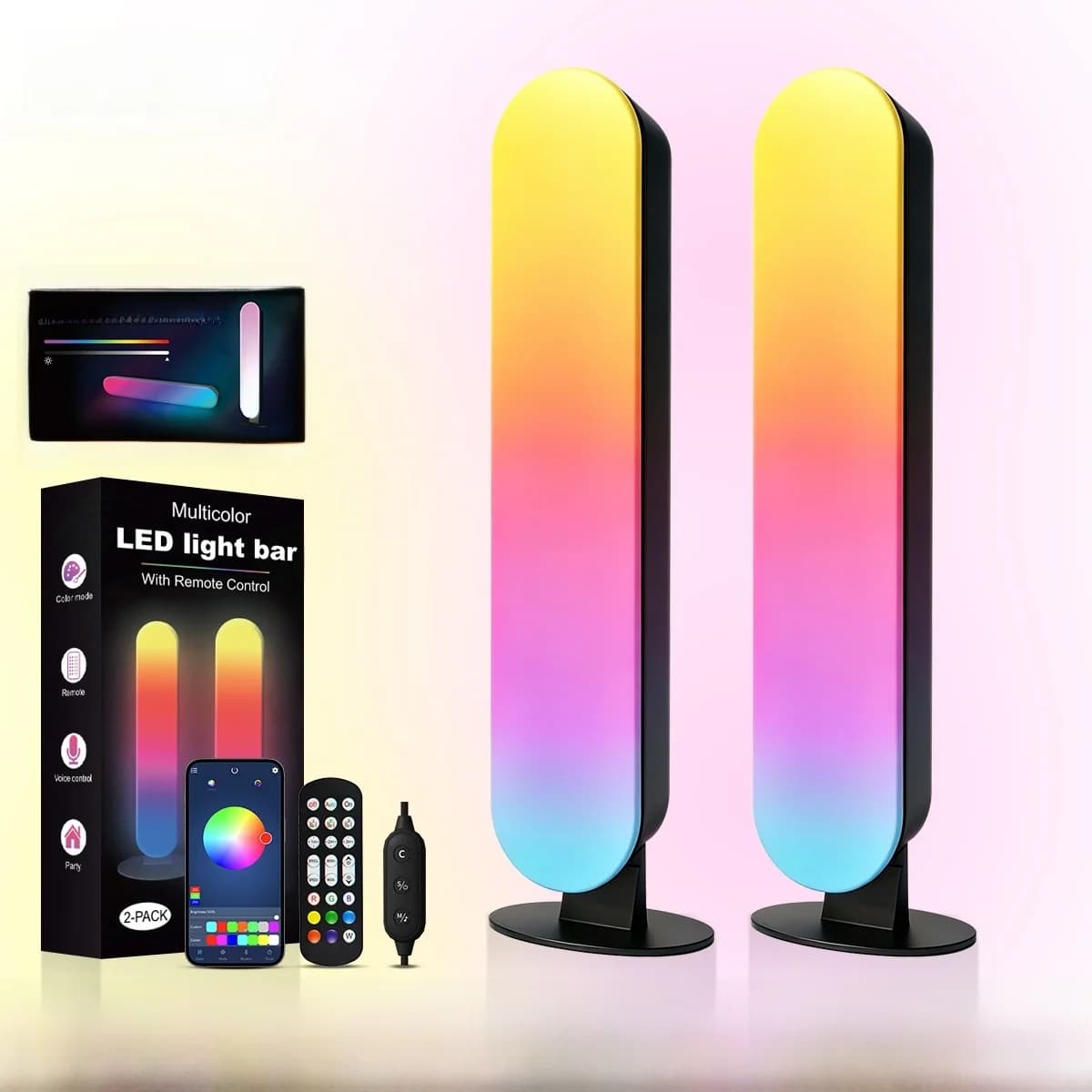 RGB LED атмосферна светлина с Bluetooth синхронизация на музика и управление чрез приложение