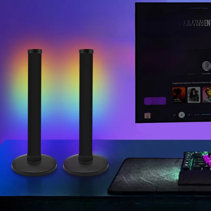 RGB светлина за атмосфера със звукова синхронизация и приложение за бюро