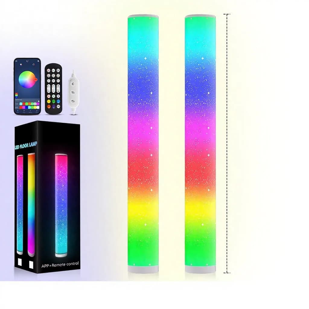 RGB подова лампа със звезден ефект и дистанционно управление