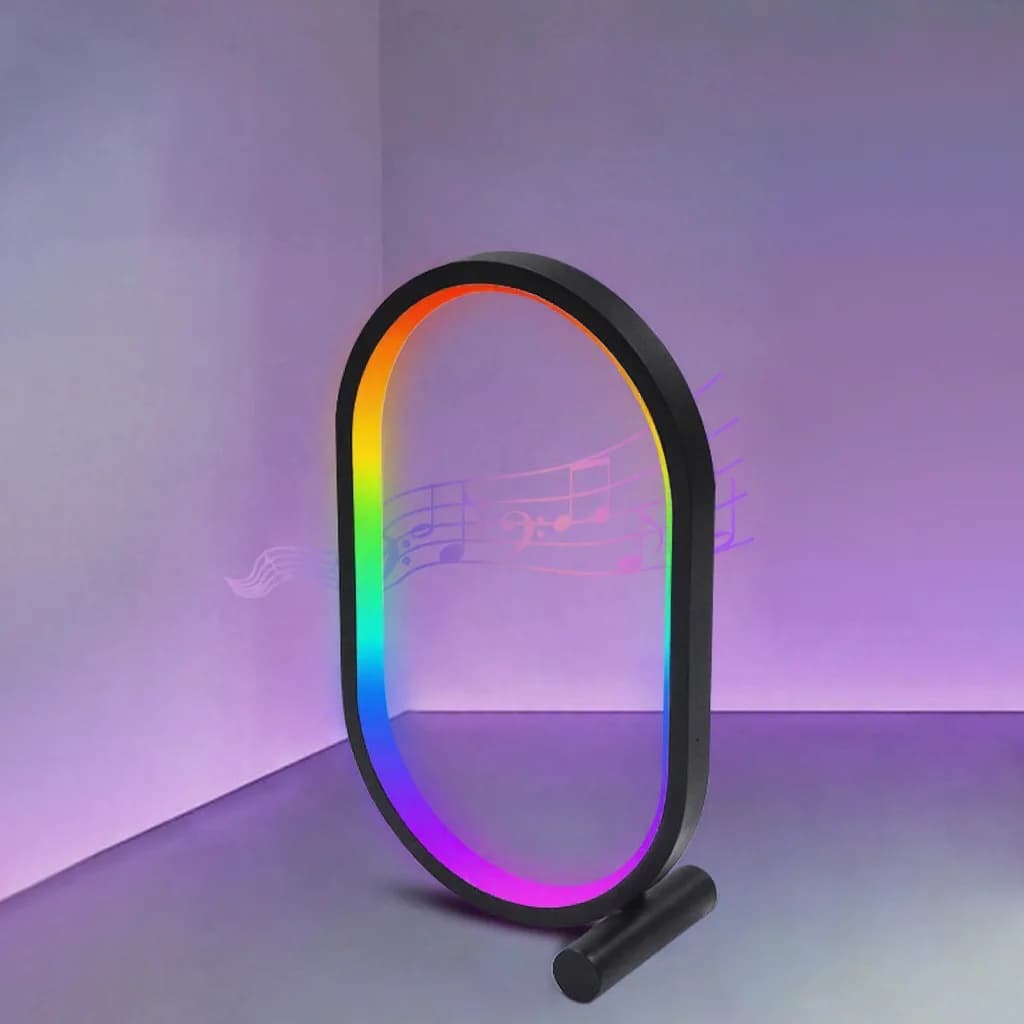 RGB настолна лампа със синхронизиране с музика, управление чрез приложение и светлини, реагиращи на звук