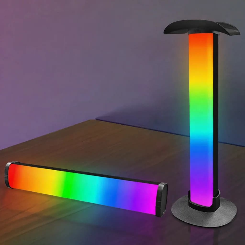 RGB гейминг лампа за атмосфера с поставка за слушалки и синхронизиране със звук