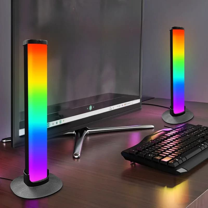 RGB гейминг лампа за атмосфера с поставка за слушалки и синхронизиране със звук