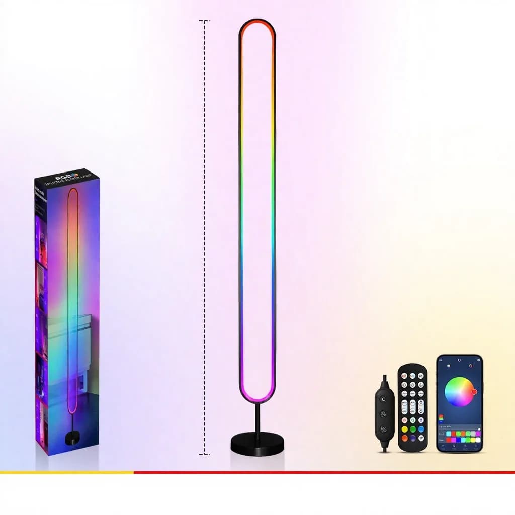 RGB LED атмосферен светлинен ефект, активиран от звук, с управление чрез приложение