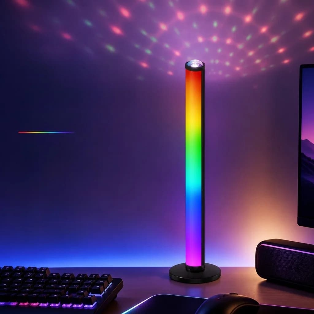 RGB проекционна атмосферна лампа със синхронизиране на музика и дистанционно управление