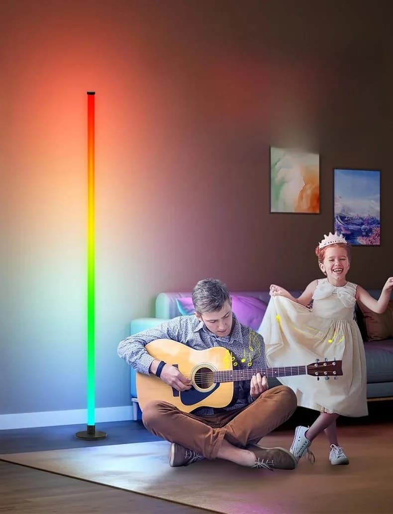 RGB LED подова лампа с управление чрез приложение за дневна