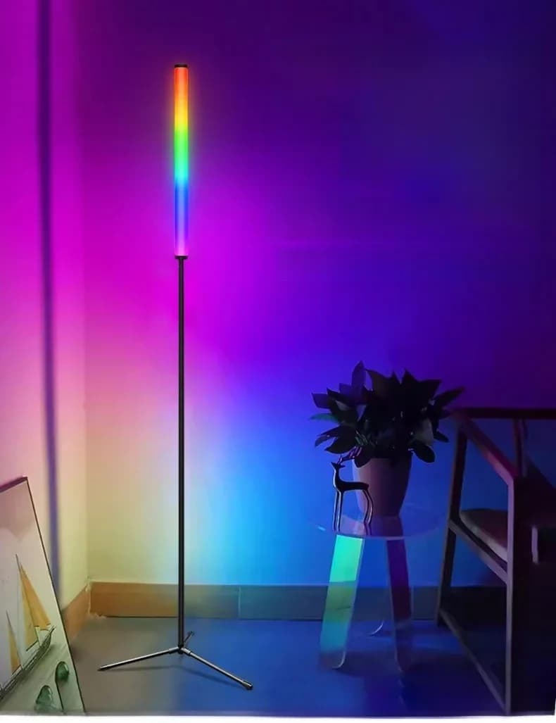 RGB подова лампа с промяна на цветовете, синхронизация с музика и управление чрез приложение