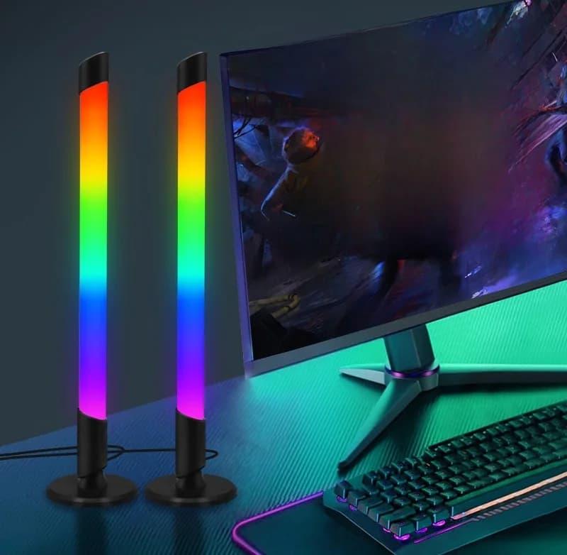USB RGB атмосферен осветител със синхронизиране с музика за бюро