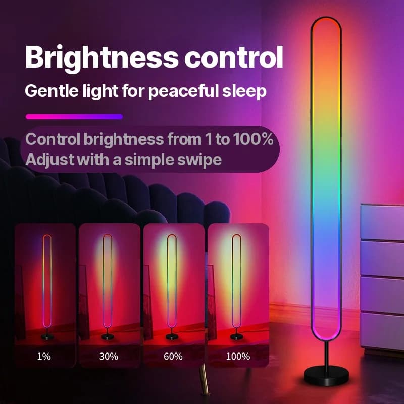 RGB LED атмосферен светлинен ефект, активиран от звук, с управление чрез приложение