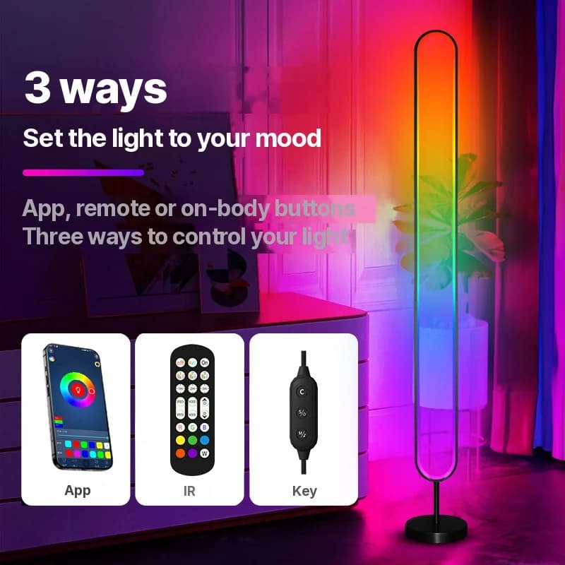 RGB LED атмосферен светлинен ефект, активиран от звук, с управление чрез приложение