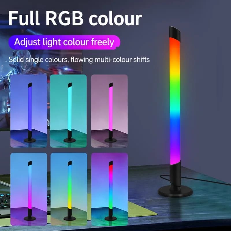 USB RGB атмосферен осветител със синхронизиране с музика за бюро