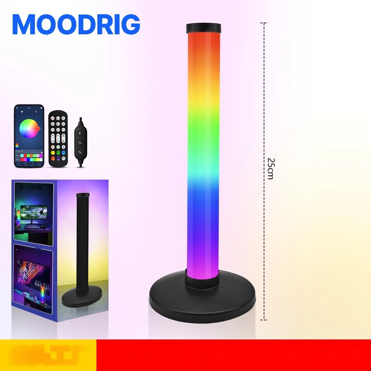 RGB светлина за атмосфера с реакция на звук за геймърски плот