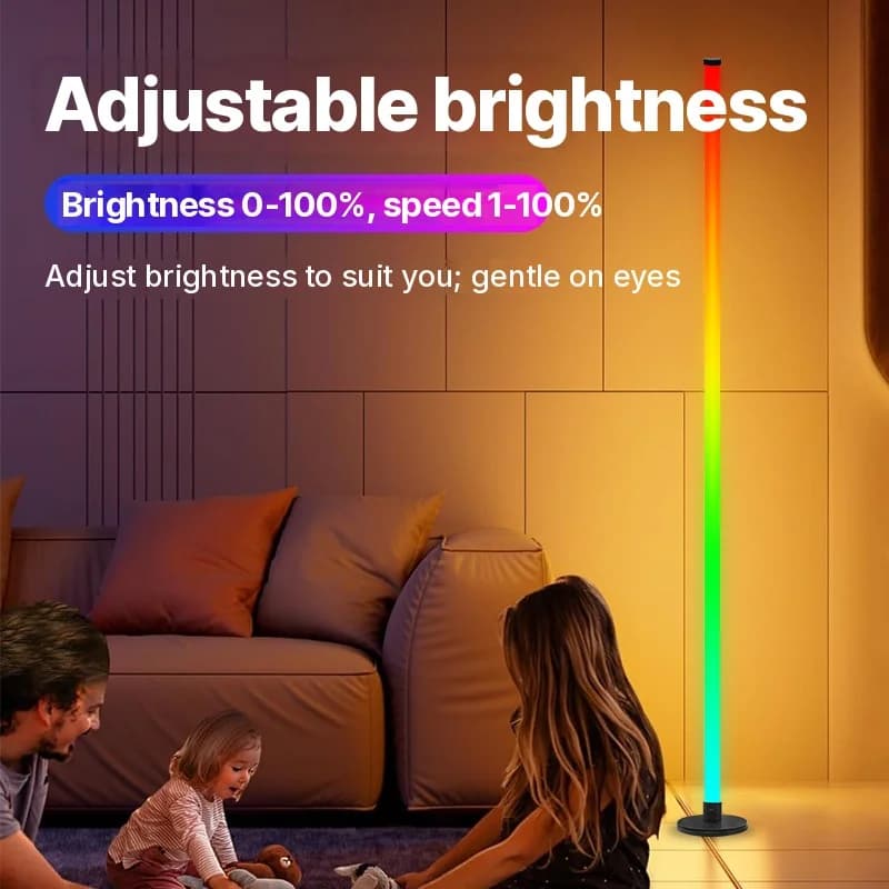 RGB LED подова лампа с управление чрез приложение за дневна