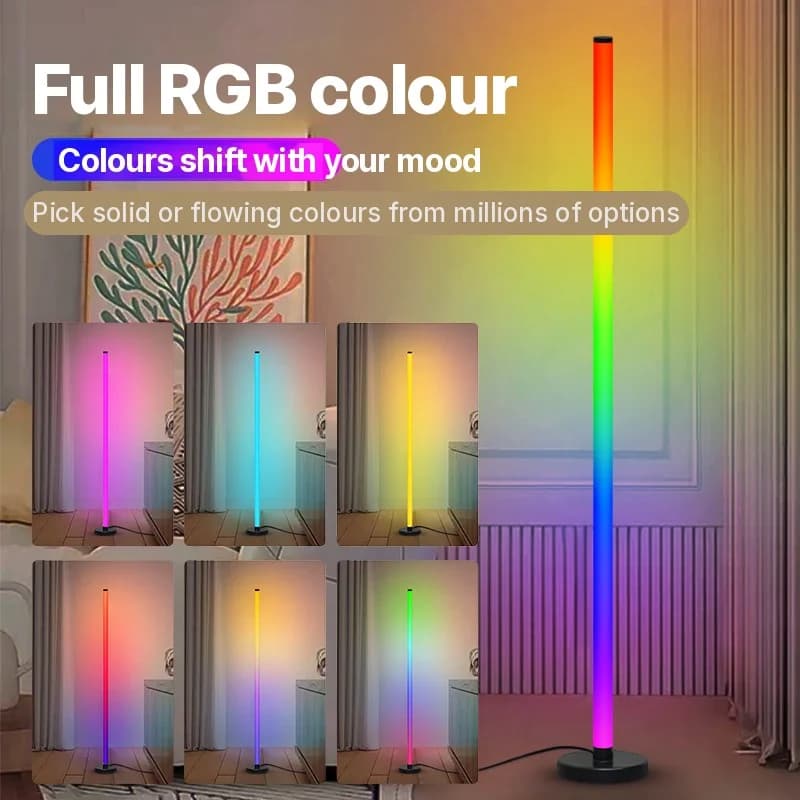 RGB модулна подова лампа със синхронизация с музика и управление чрез приложение