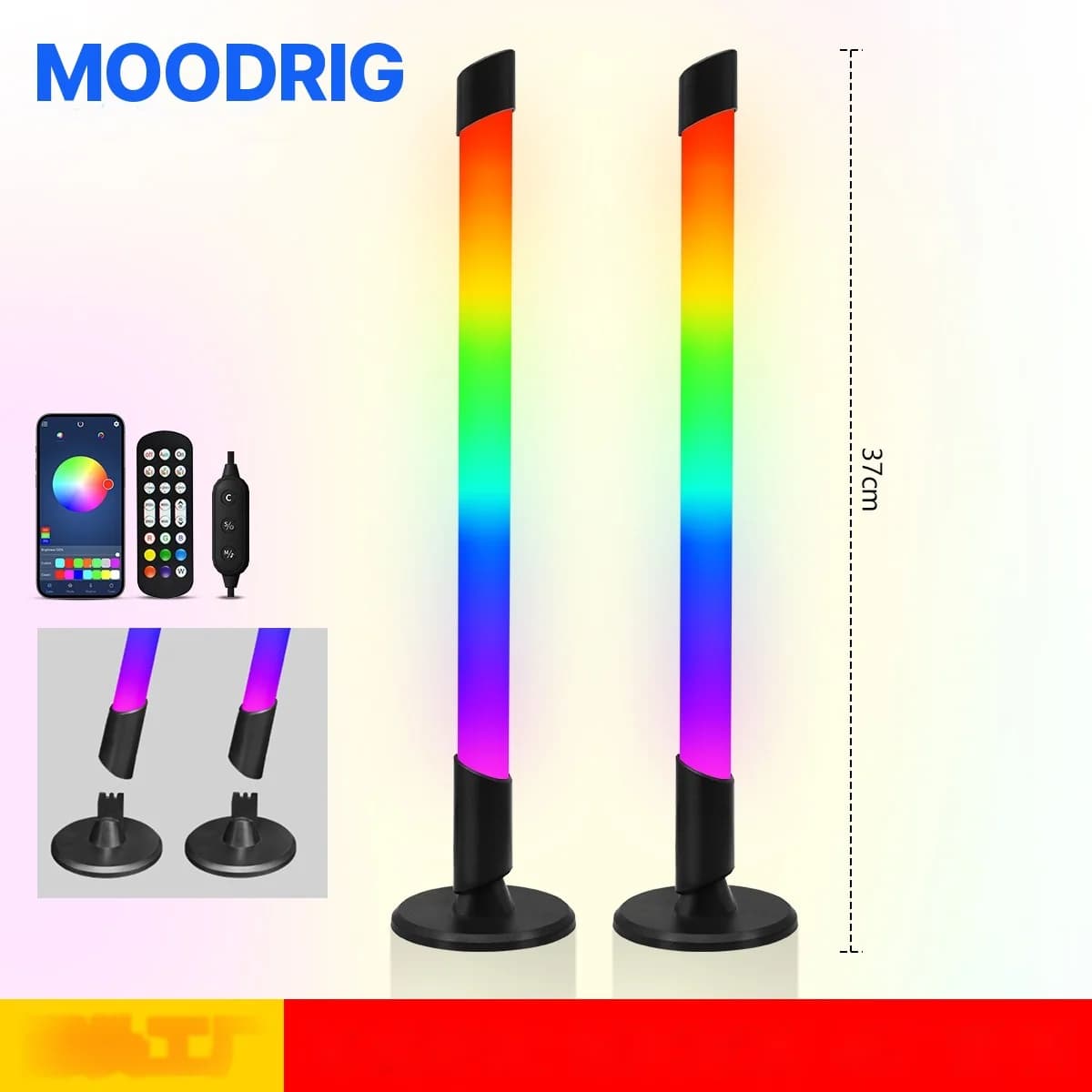 USB RGB атмосферен осветител със синхронизиране с музика за бюро