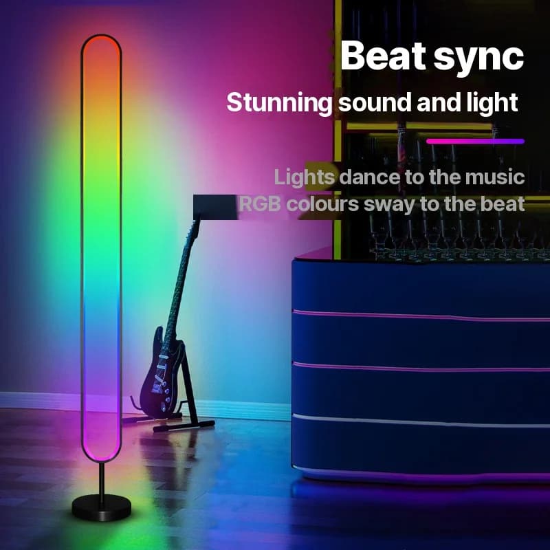 RGB LED атмосферен светлинен ефект, активиран от звук, с управление чрез приложение
